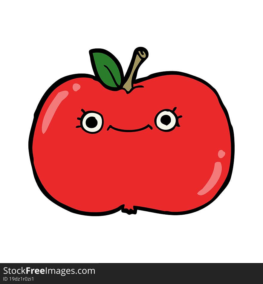 cute cartoon apple