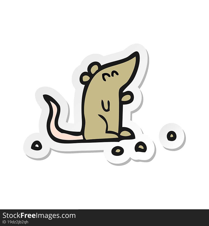 sticker of a cartoon mouse