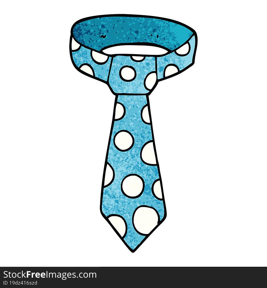 Cartoon Doodle Patterned Tie