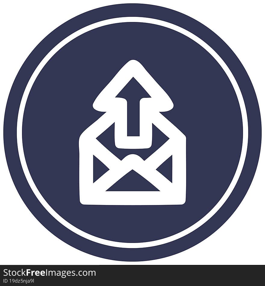 send email circular icon symbol