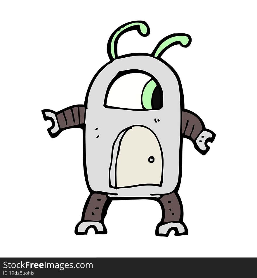 cartoon alien robot