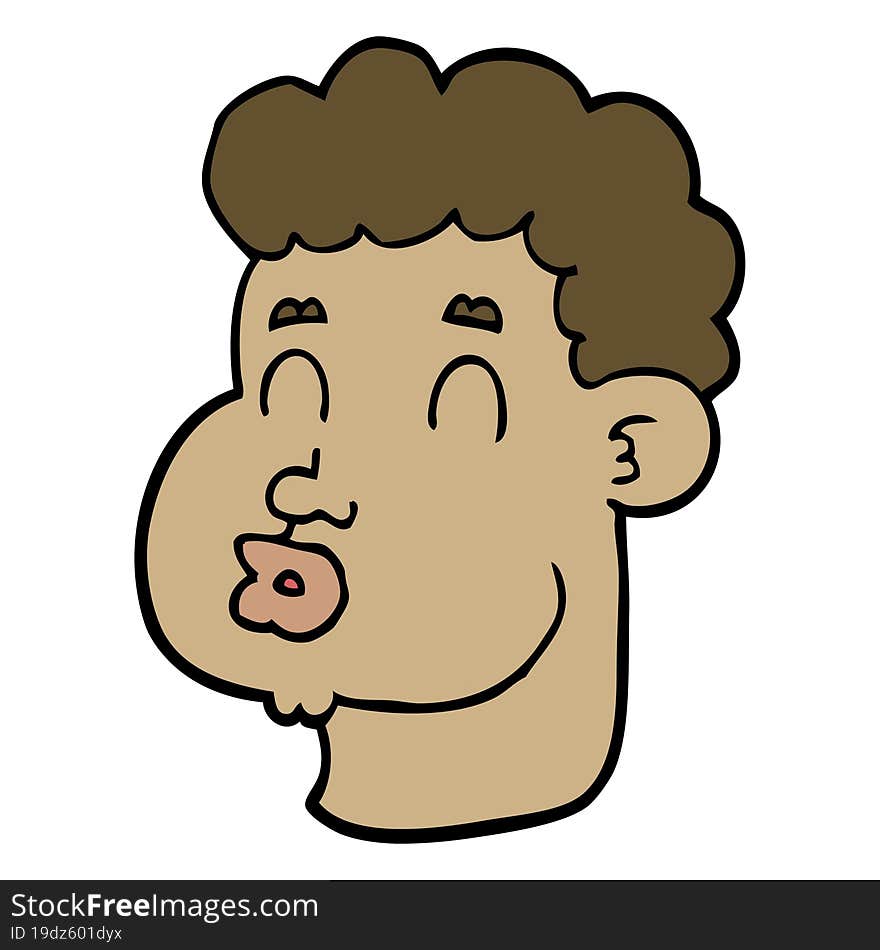 cartoon male face