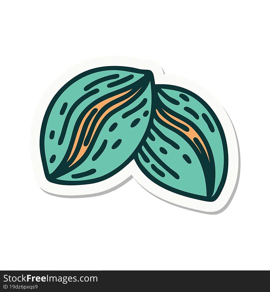 tattoo style sticker of coffee beans