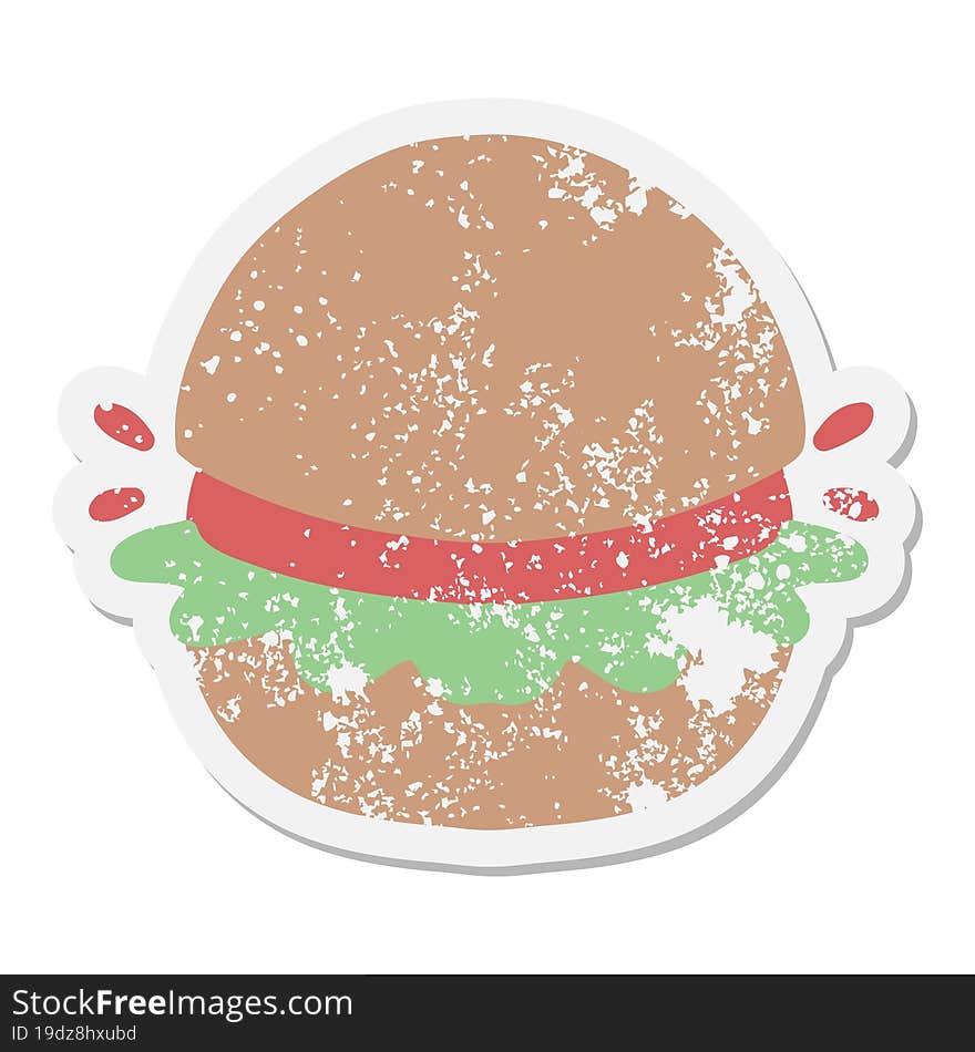 burger grunge sticker