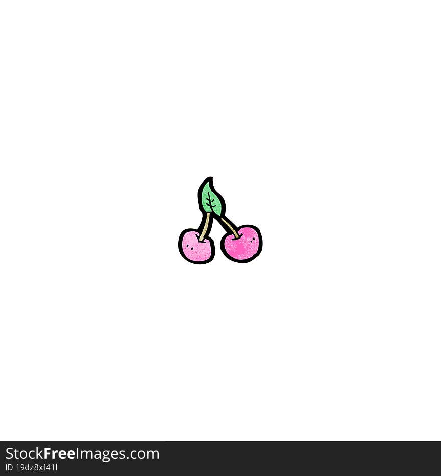 cartoon pink cherries