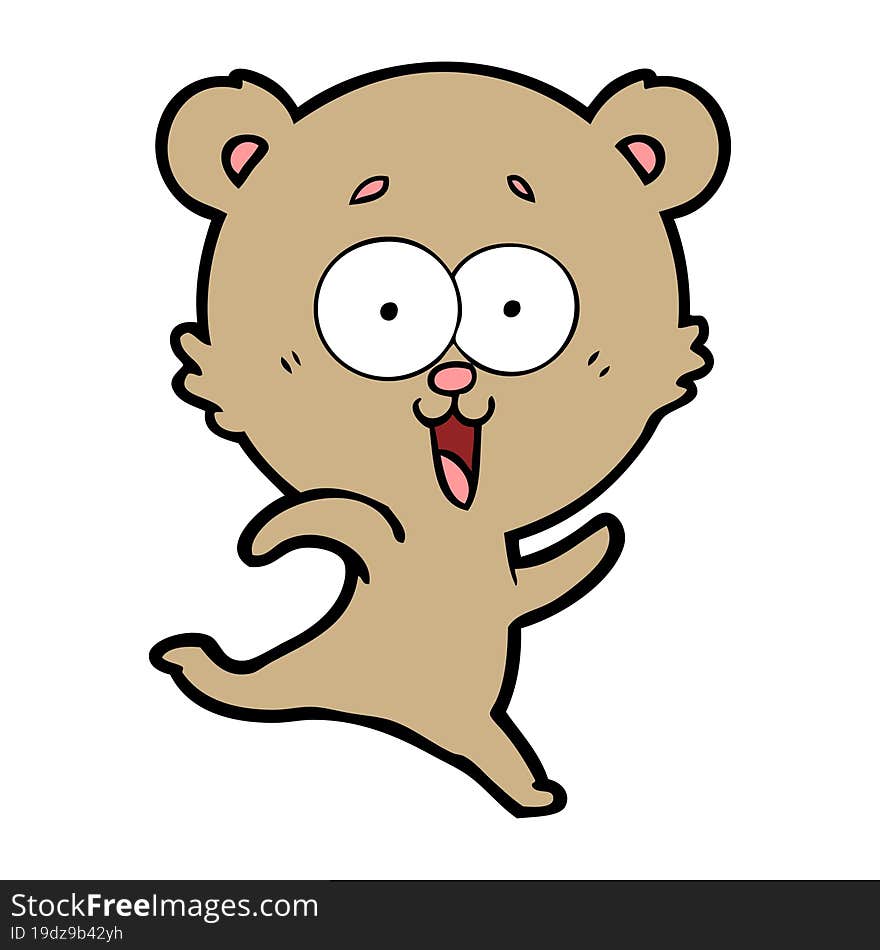 laughing teddy  bear cartoon. laughing teddy  bear cartoon