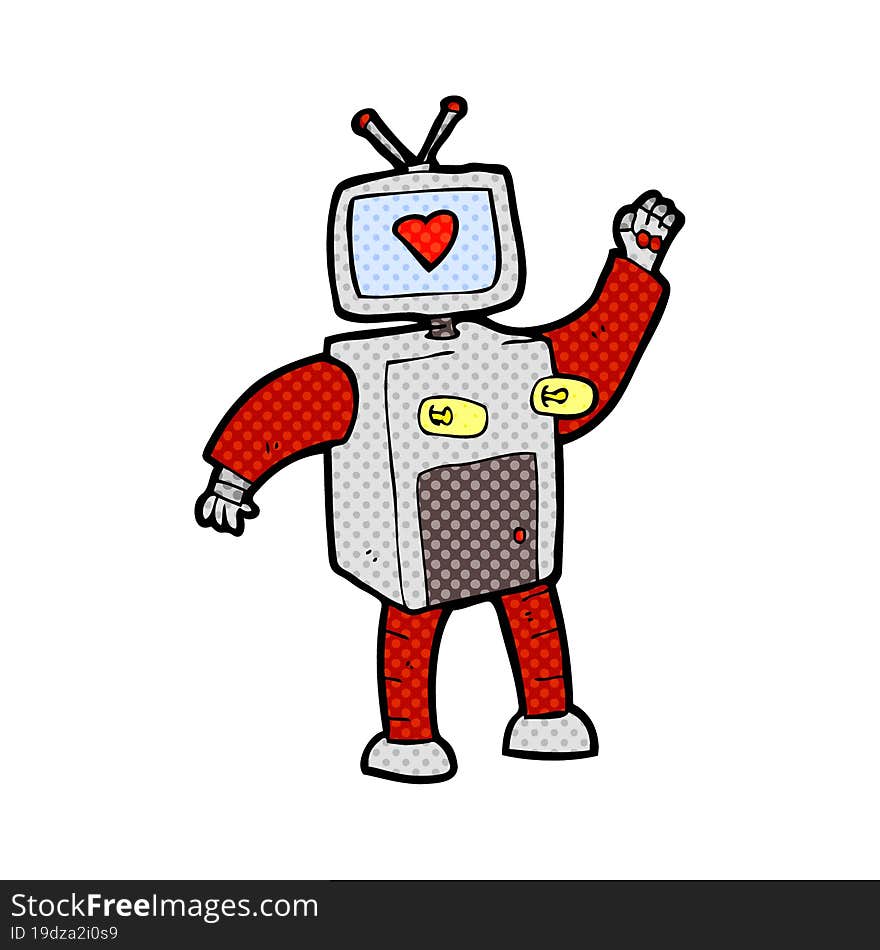 cartoon funny robot