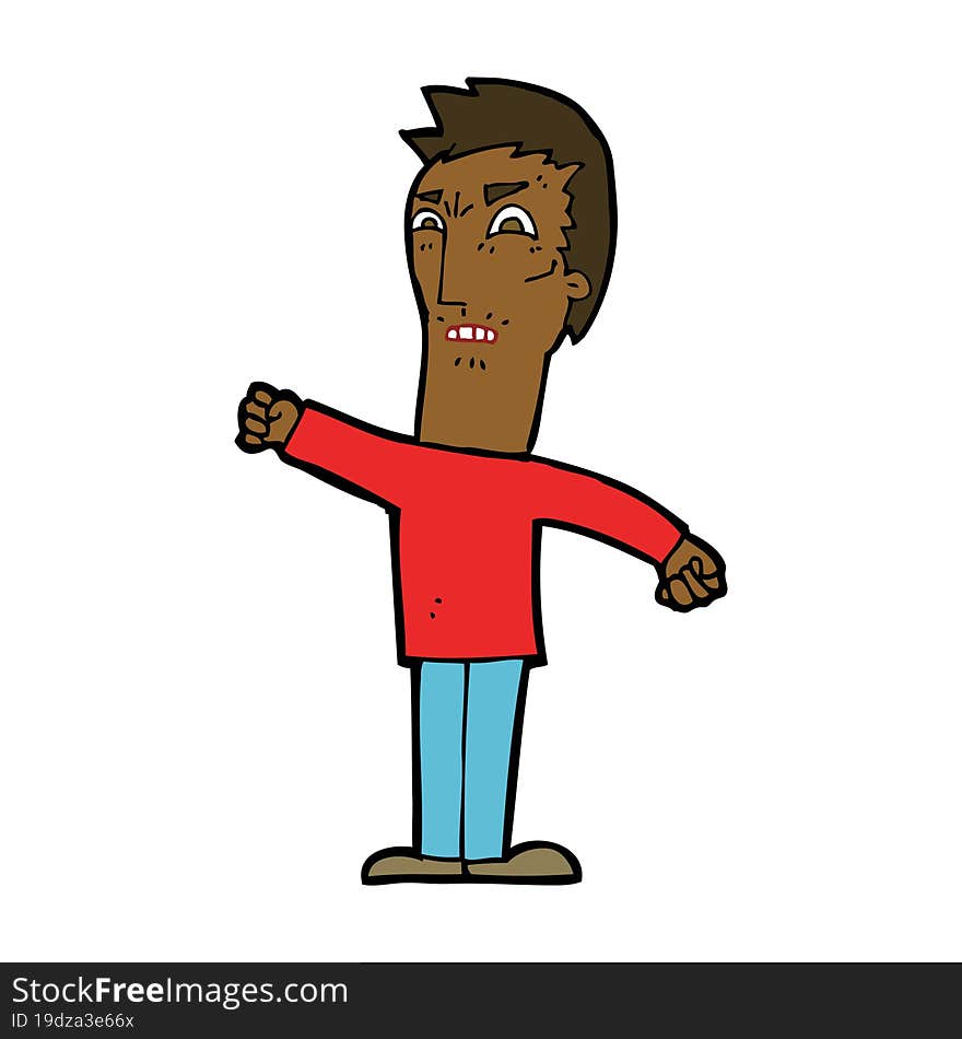 cartoon annoyed man