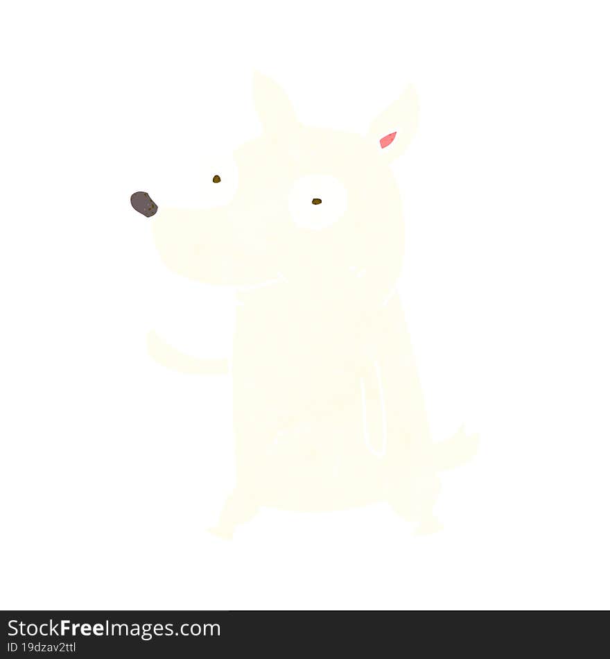 Cartoon Little Dog Waving