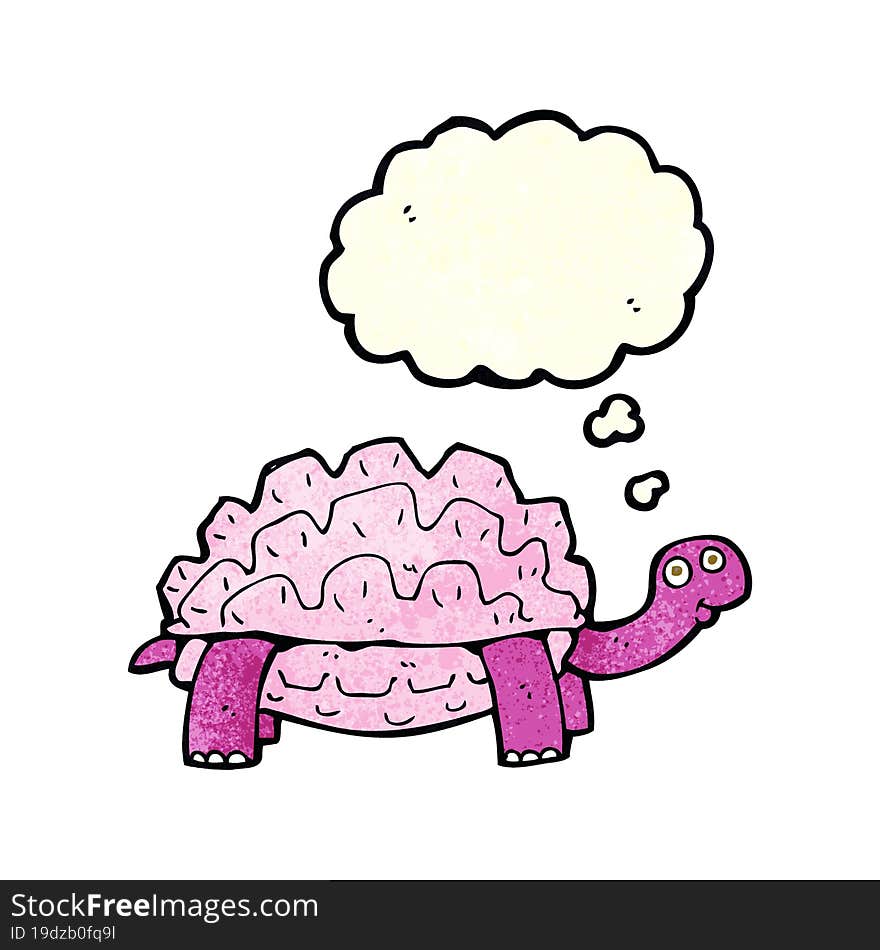 cartoon tortoise with thought bubble