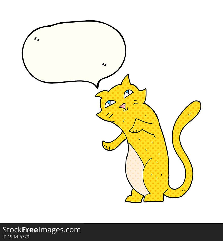 comic book speech bubble cartoon cat