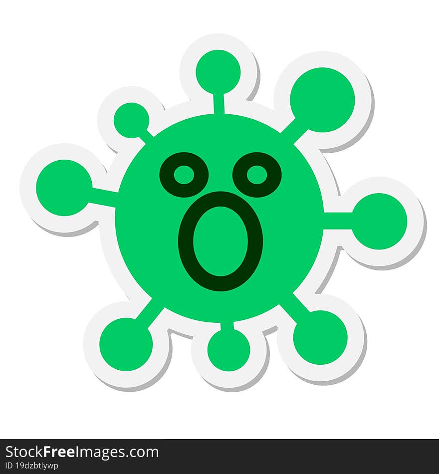 shocked virus sticker