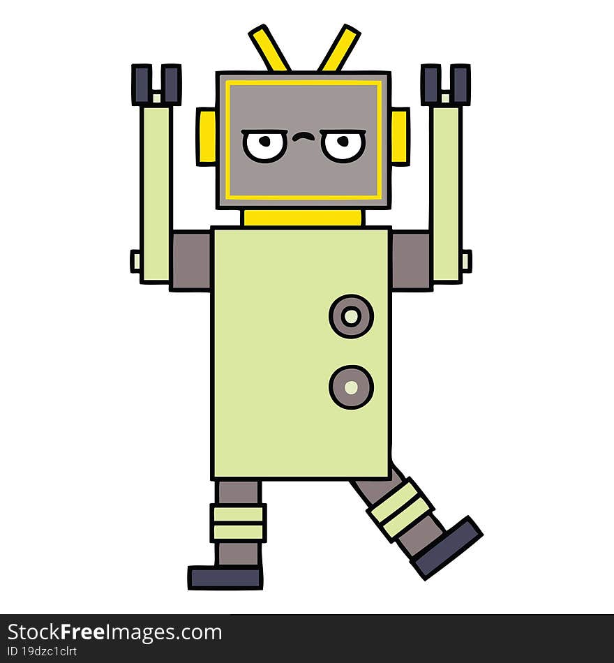 cute cartoon of a robot. cute cartoon of a robot