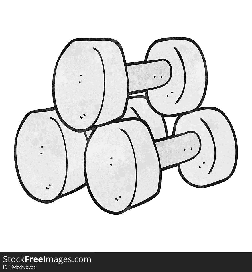 textured cartoon dumbbells