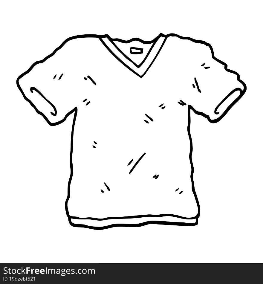 line drawing cartoon tee shirt