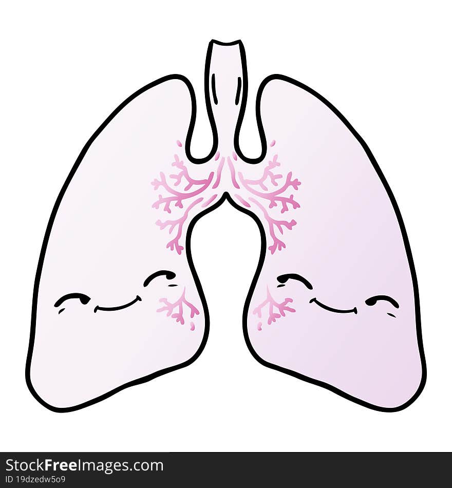 cartoon lungs. cartoon lungs