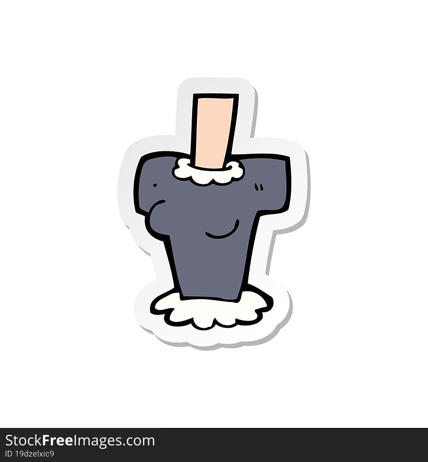 sticker of a cartoon female body