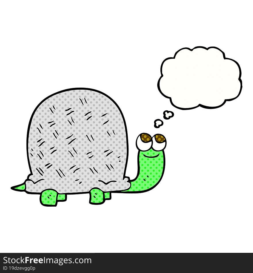 Thought Bubble Cartoon Tortoise