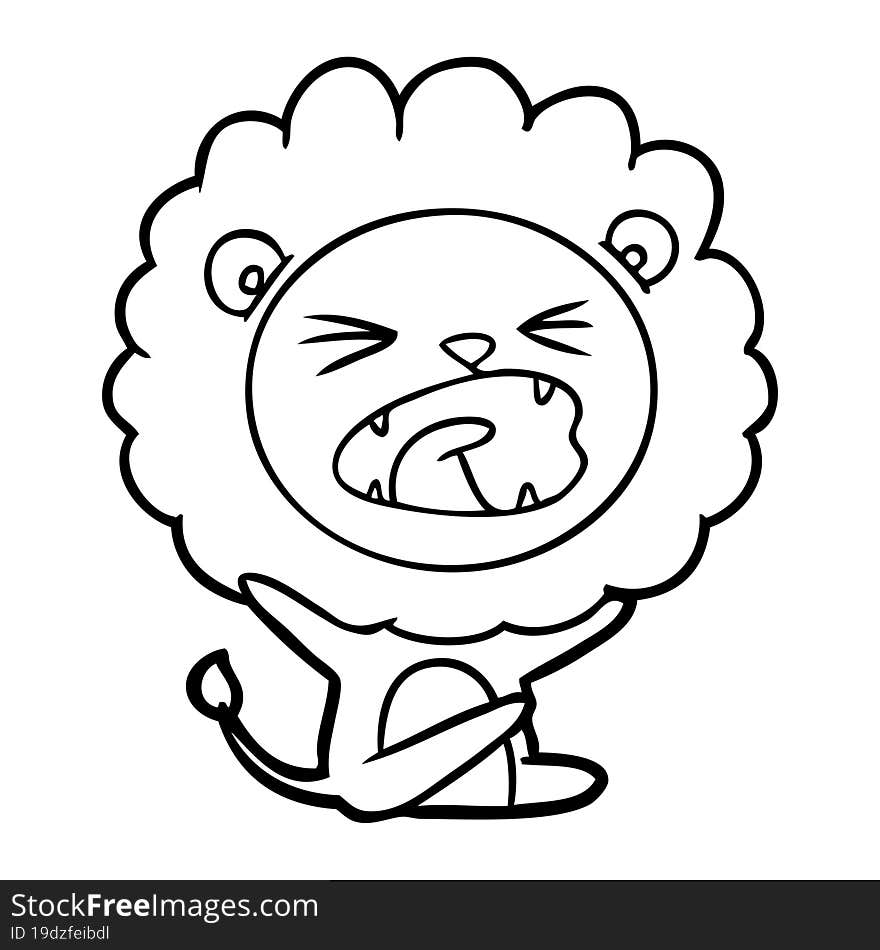 cartoon lion throwing tantrum. cartoon lion throwing tantrum