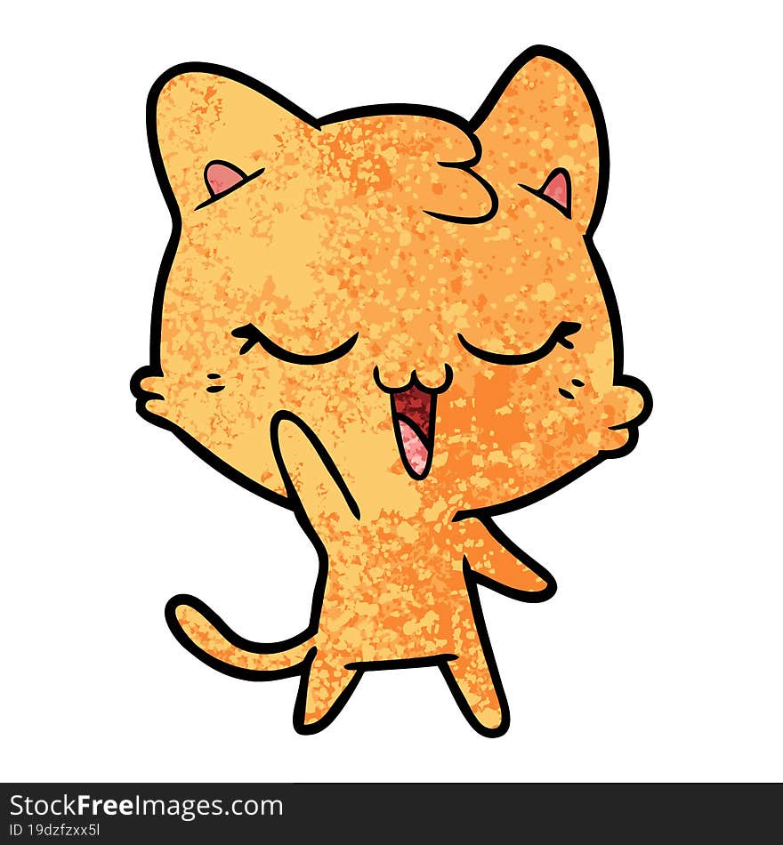 happy cartoon cat. happy cartoon cat