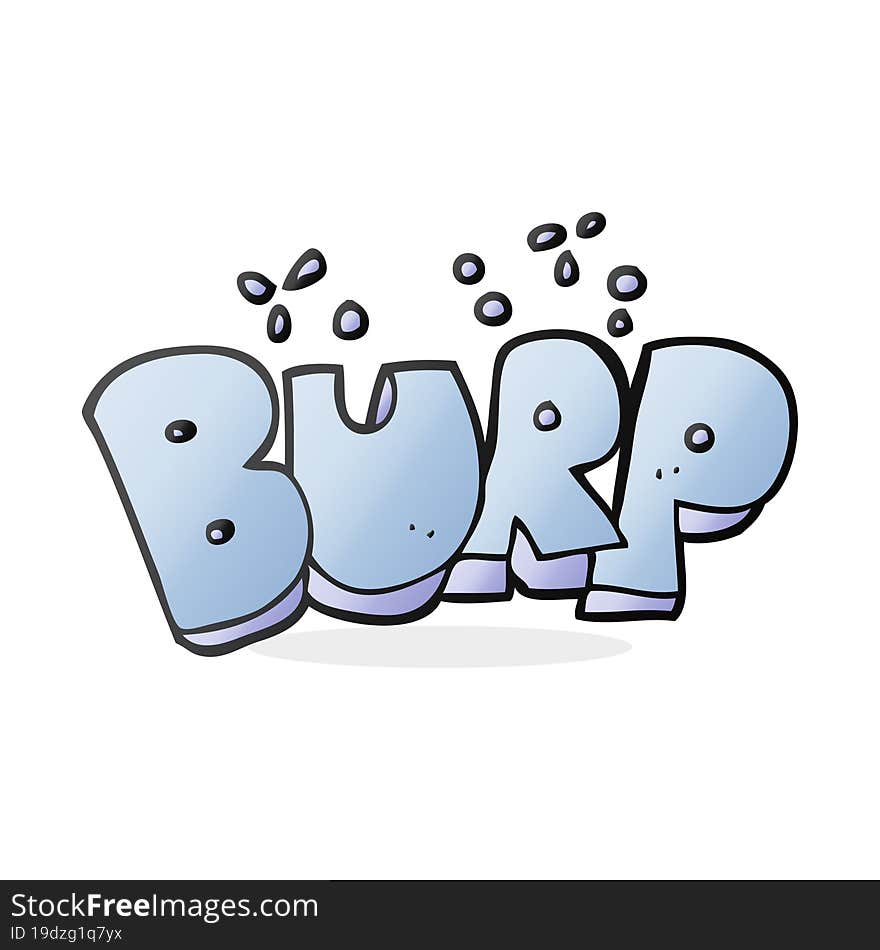 cartoon burp text