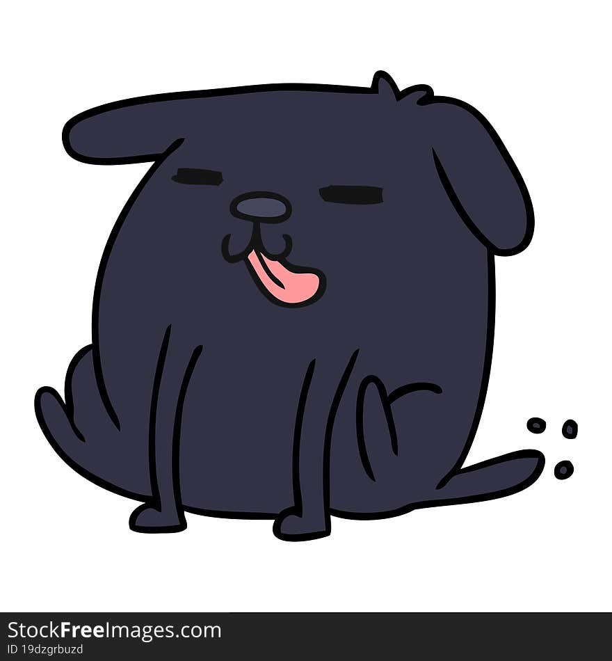 cartoon illustration kawaii of a cute dog. cartoon illustration kawaii of a cute dog