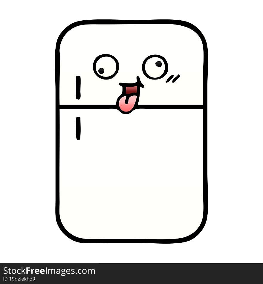 Gradient Shaded Cartoon Fridge Freezer