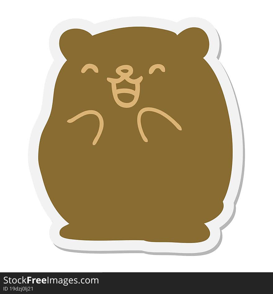 happy little bear sticker