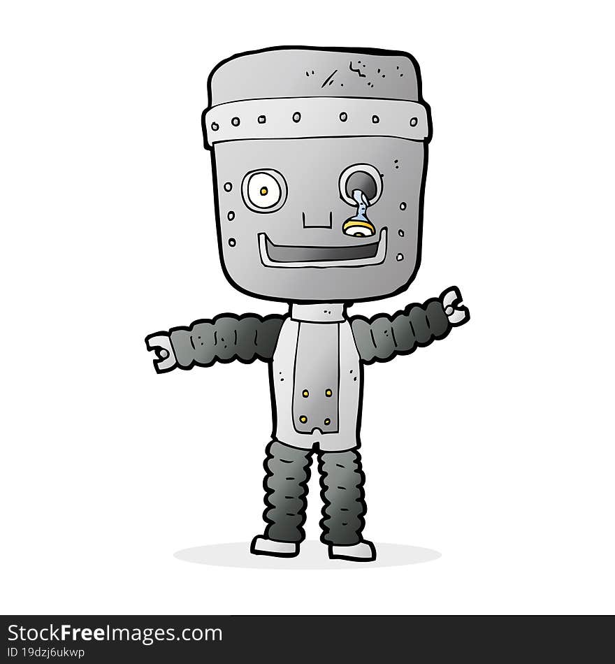 cartoon funny robot