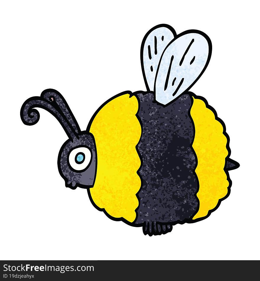 cartoon doodle bee