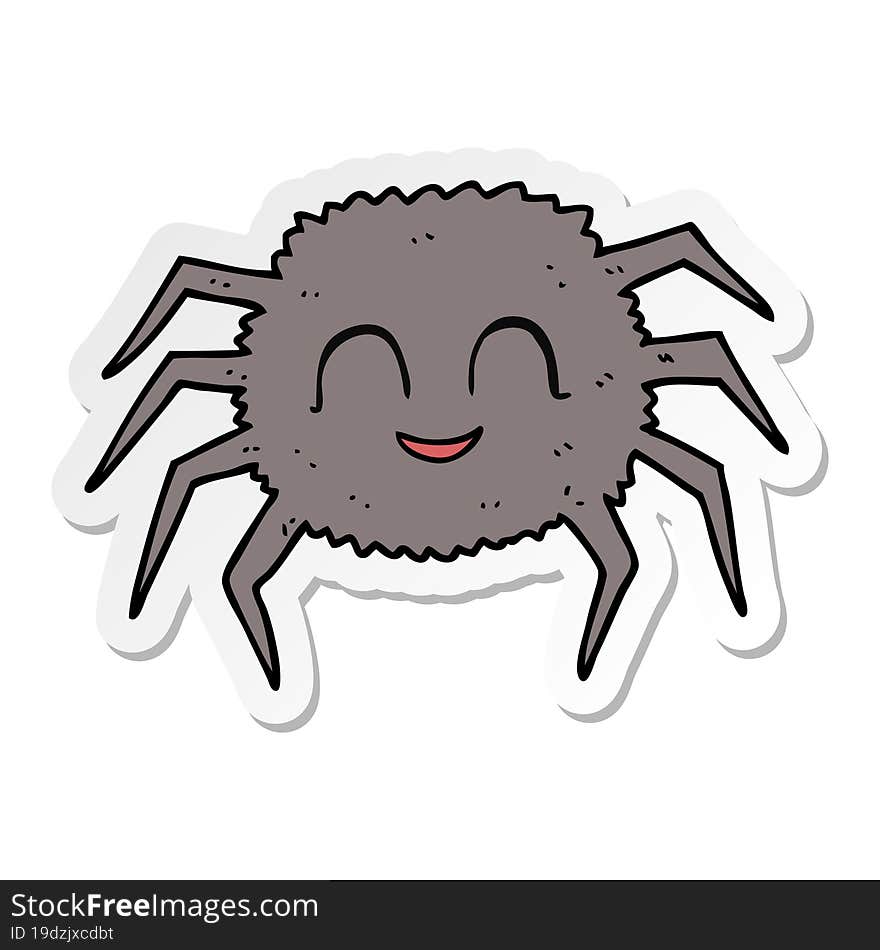 sticker of a cartoon spider