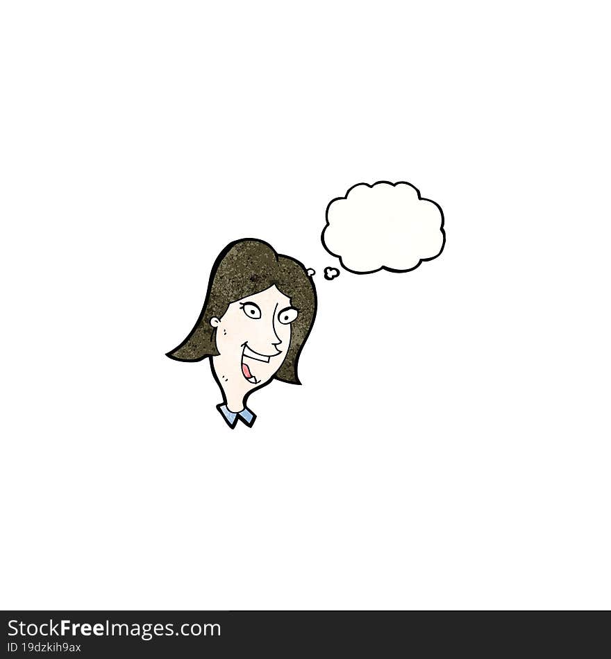 cartoon crazy happy woman