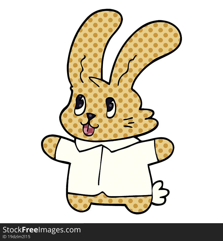 cartoon doodle jolly rabbit