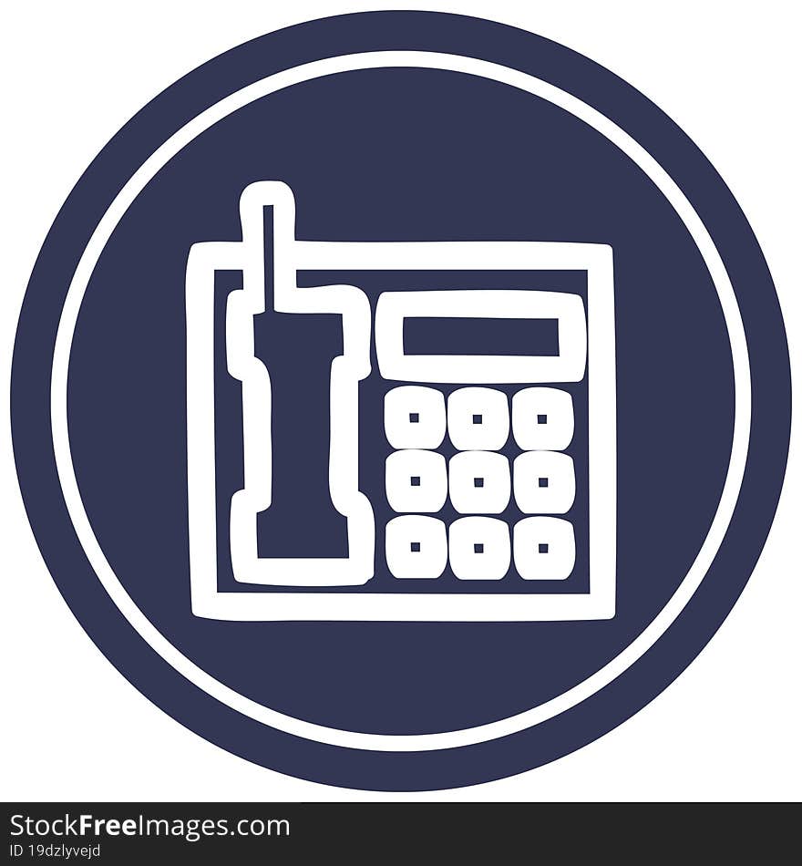 office telephone circular icon