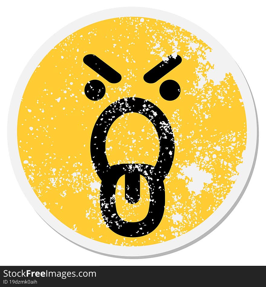 angry shouting opinion face circle