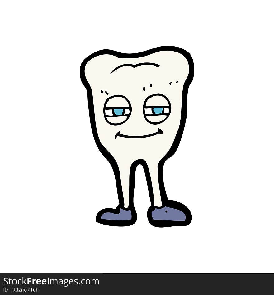 cartoon smiling tooth