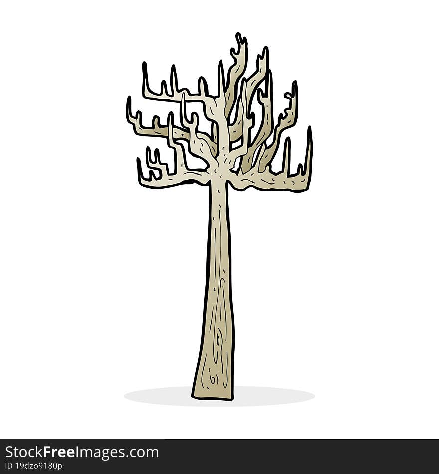 old bare tree cartoon