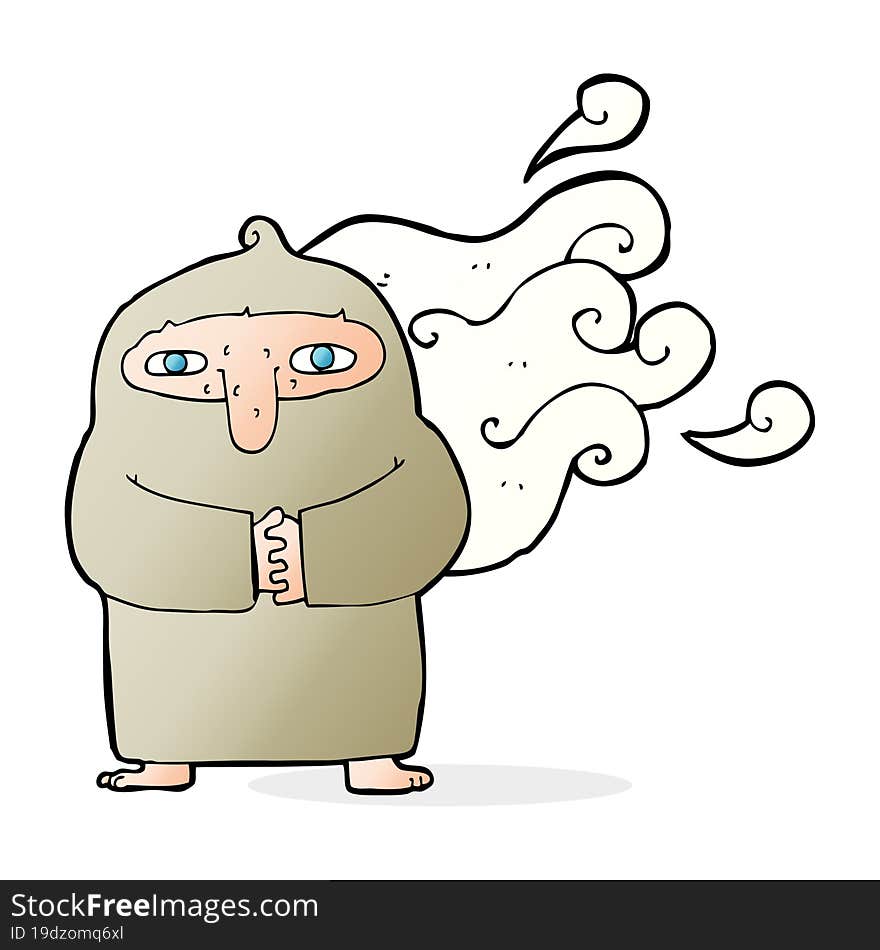 cartoon smelly monk