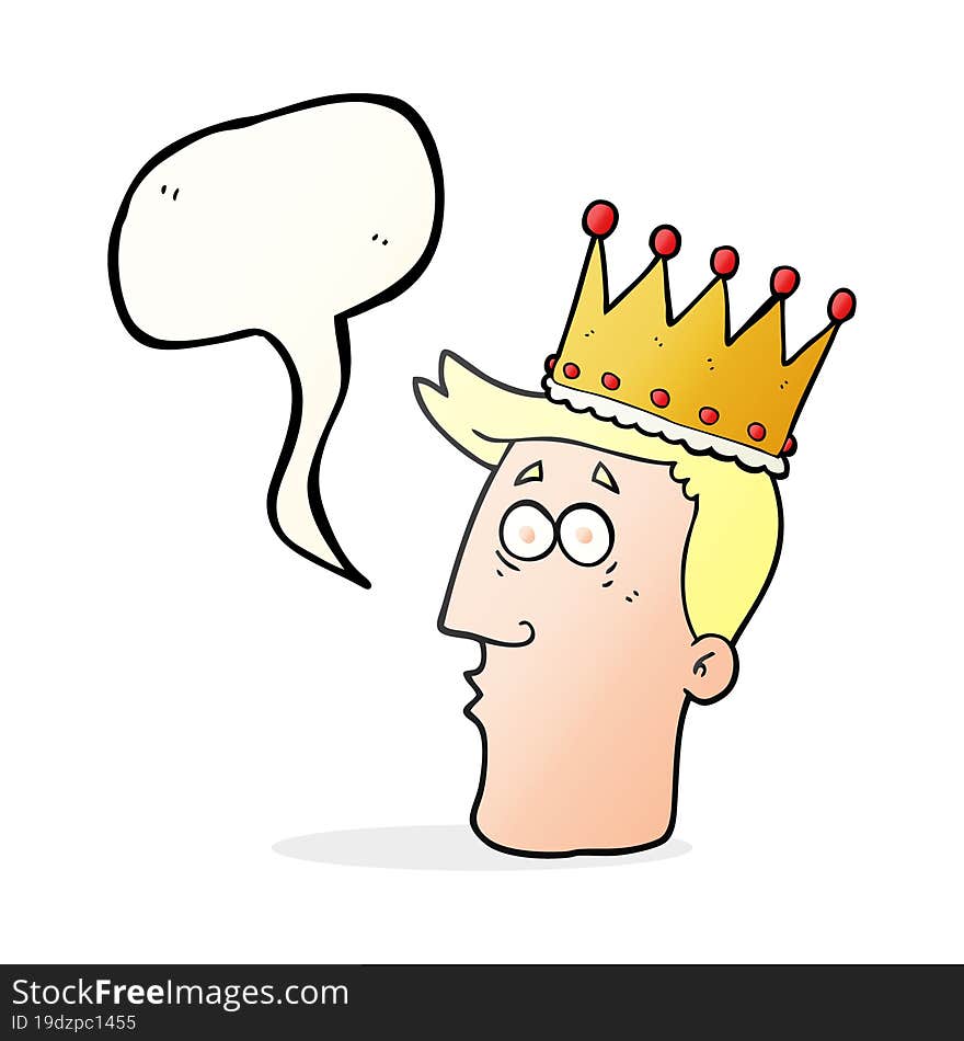 speech bubble cartoon kings head