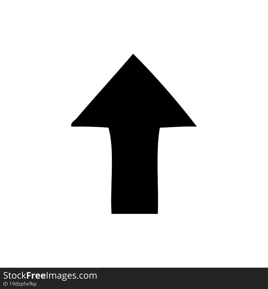 flat symbol pointing arrow