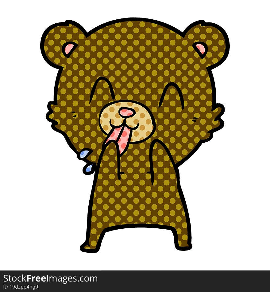 rude cartoon bear. rude cartoon bear