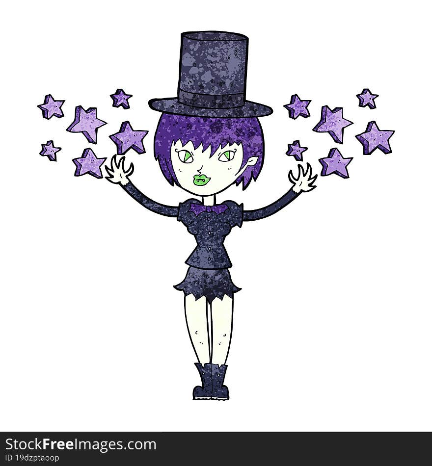 Cartoon Halloween Vampire Girl