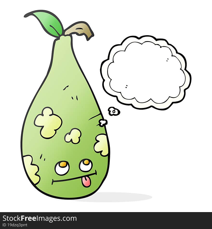 thought bubble cartoon pear