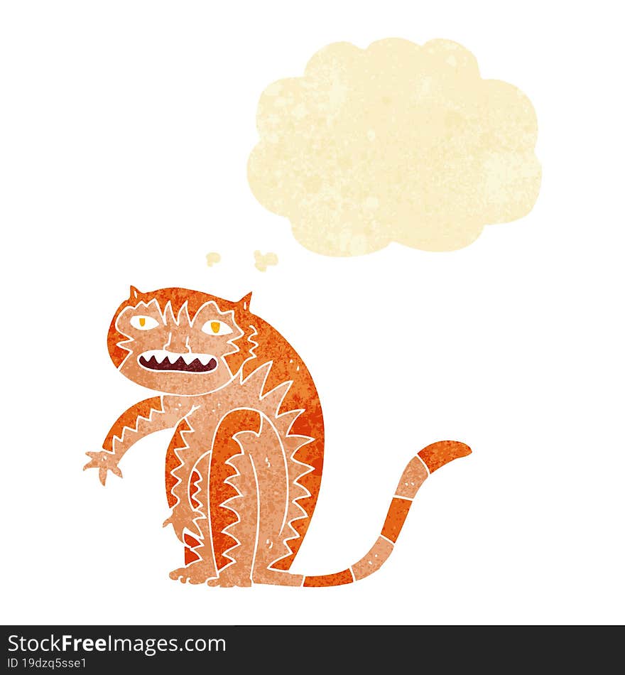 Cartoon Tiger With Thought Bubble