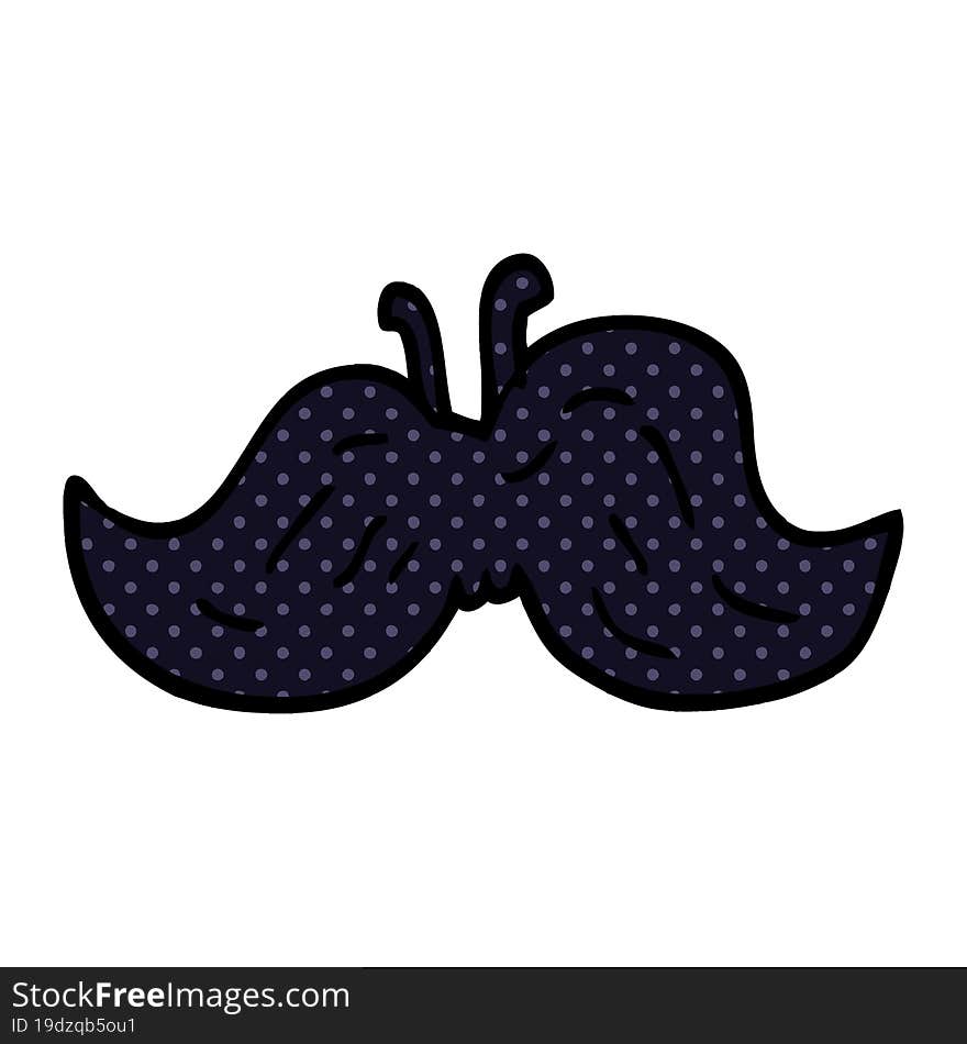 cartoon doodle mustache