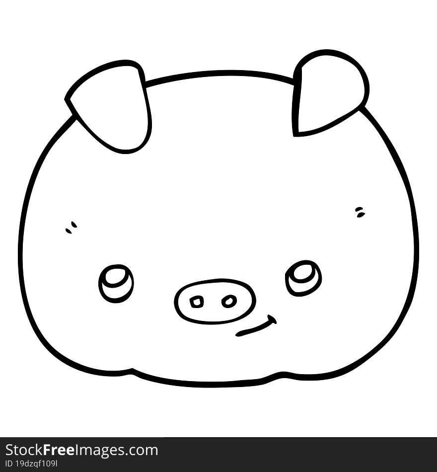 cartoon happy pig