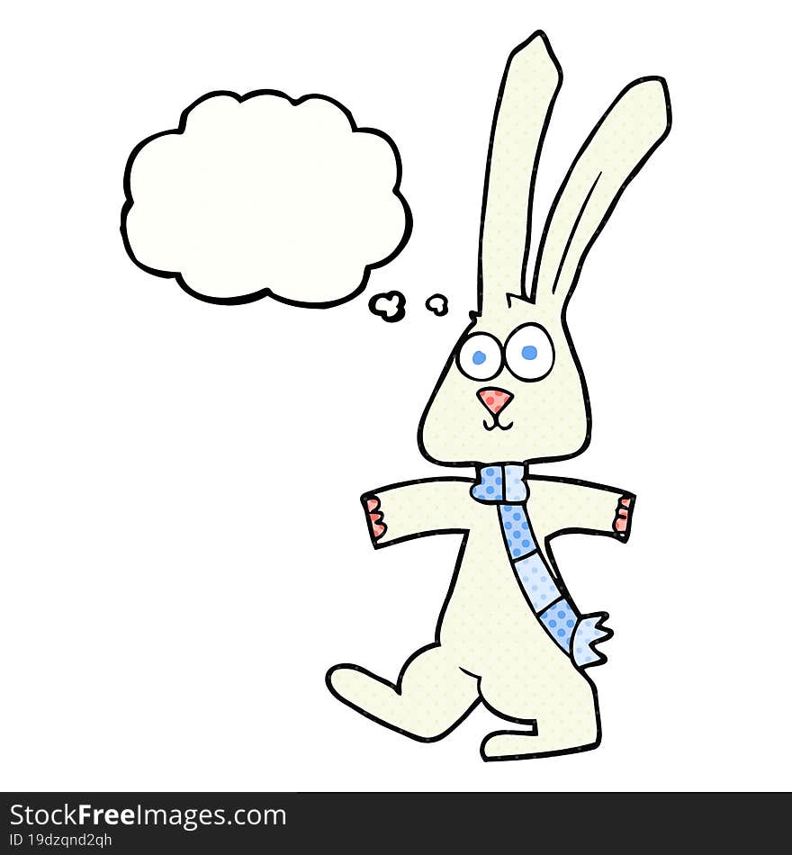 thought bubble cartoon rabbit