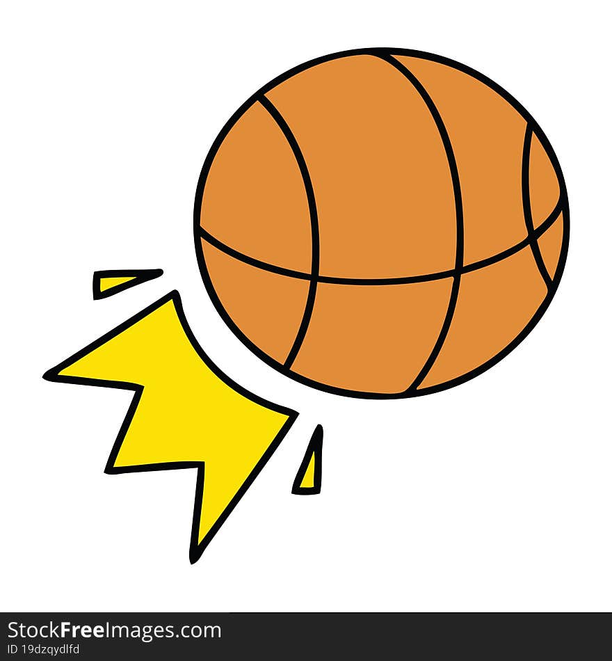 cute cartoon of a basket ball. cute cartoon of a basket ball