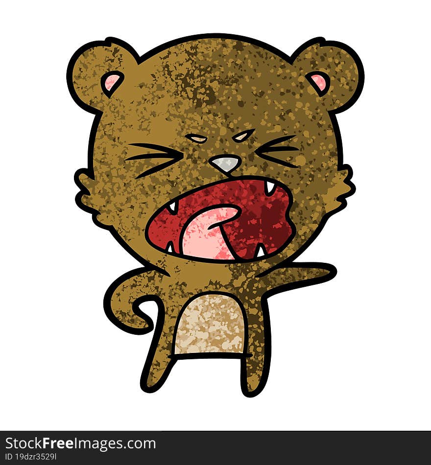 angry cartoon bear. angry cartoon bear