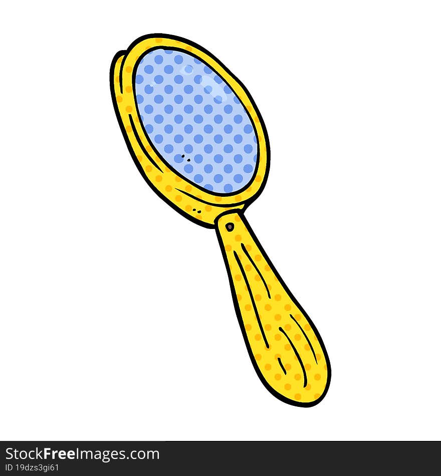 cartoon doodle magnifying glass